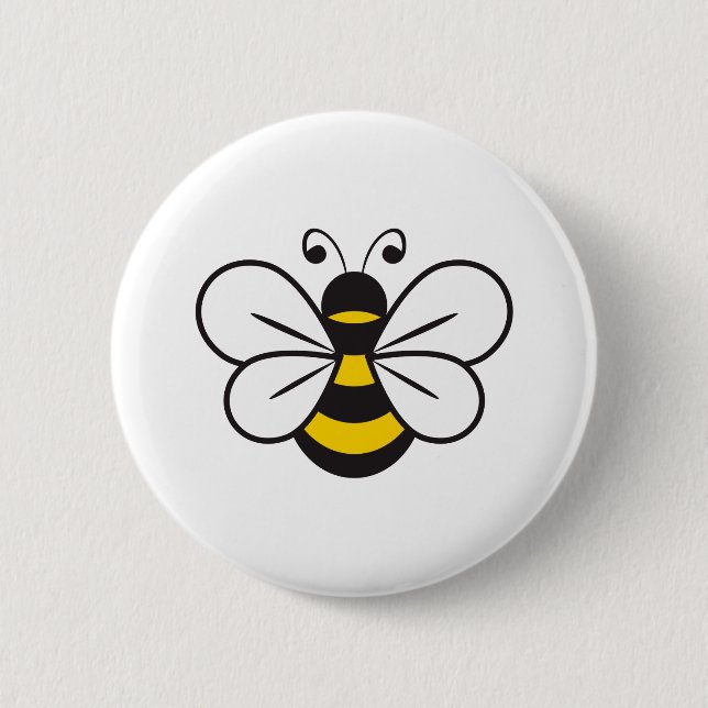 Badge Rond 5 Cm Abeille (Devant)