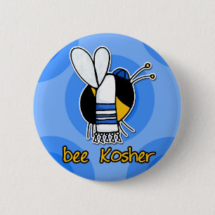 Badge Rond 5 Cm abeille cachère