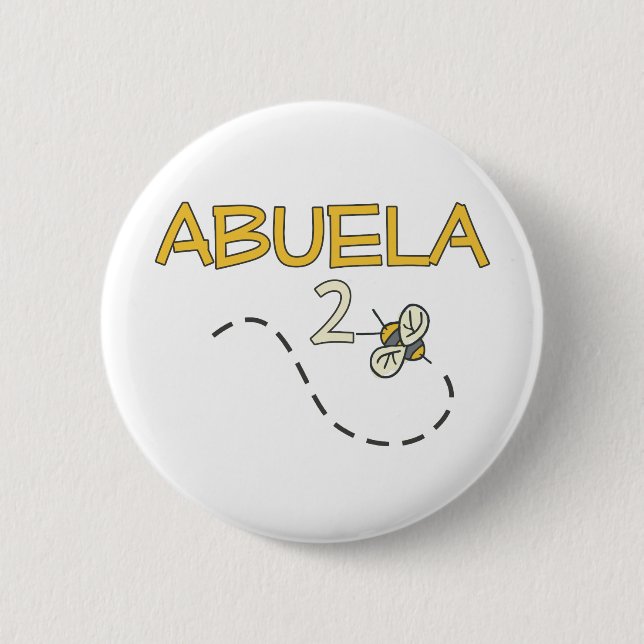 Badge Rond 5 Cm Abeille d'Abuela 2 (Devant)