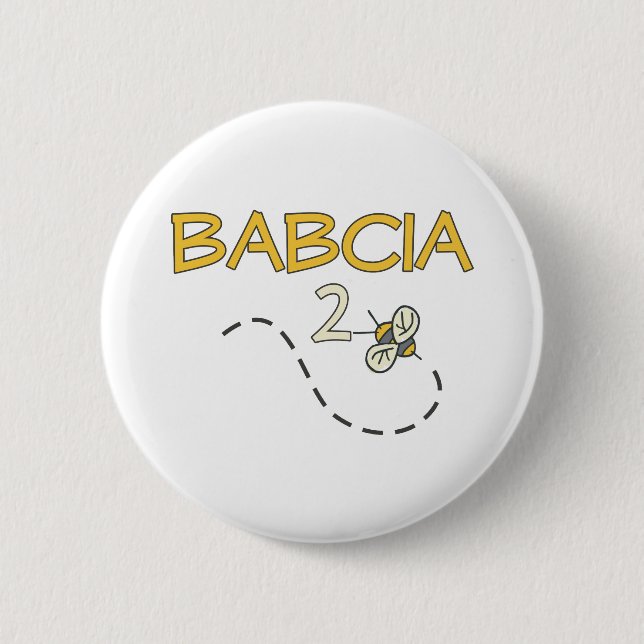 Badge Rond 5 Cm Abeille de Babcia 2 (Devant)