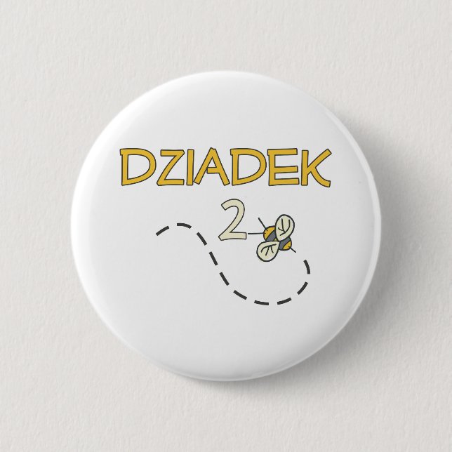 Badge Rond 5 Cm Abeille de Dziadek 2 (Devant)