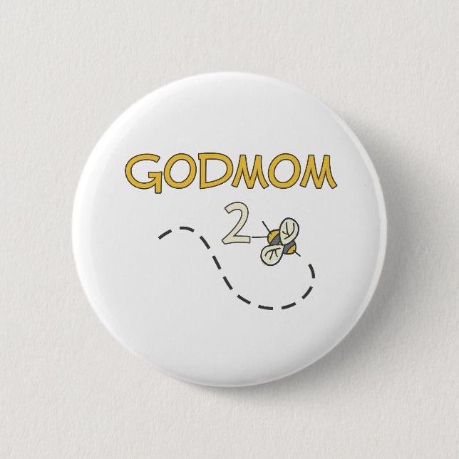 Badge Rond 5 Cm Abeille de Godmom 2 (Devant)