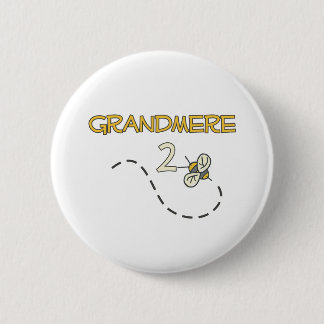 Badge Rond 5 Cm Abeille de Grandmere 2