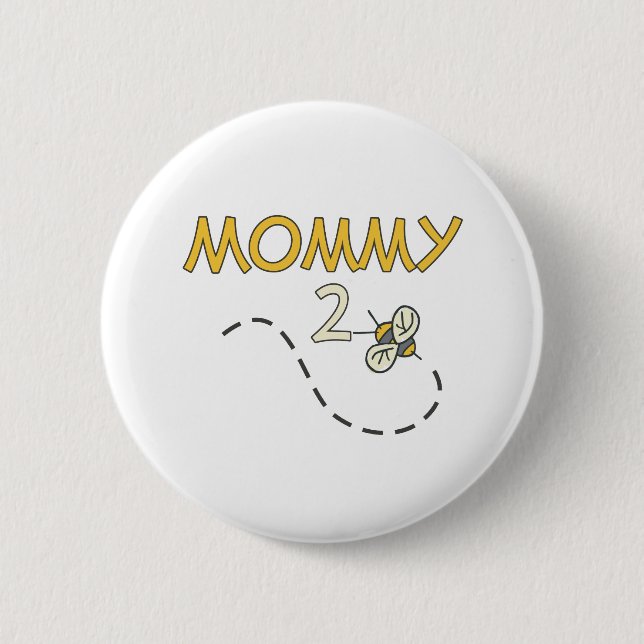 Badge Rond 5 Cm Abeille de la maman 2 (Devant)