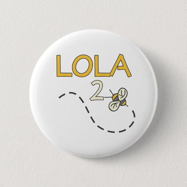 Badge Rond 5 Cm Abeille de Lola 2 (Devant)
