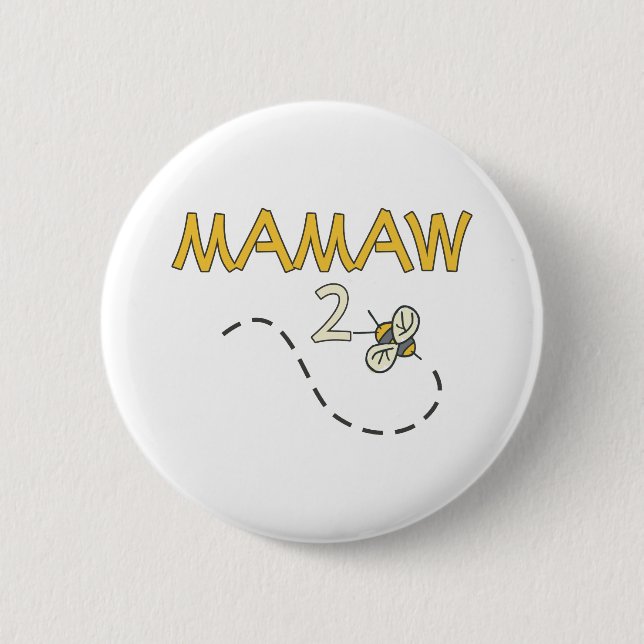 Badge Rond 5 Cm Abeille de Mamaw 2 (Devant)