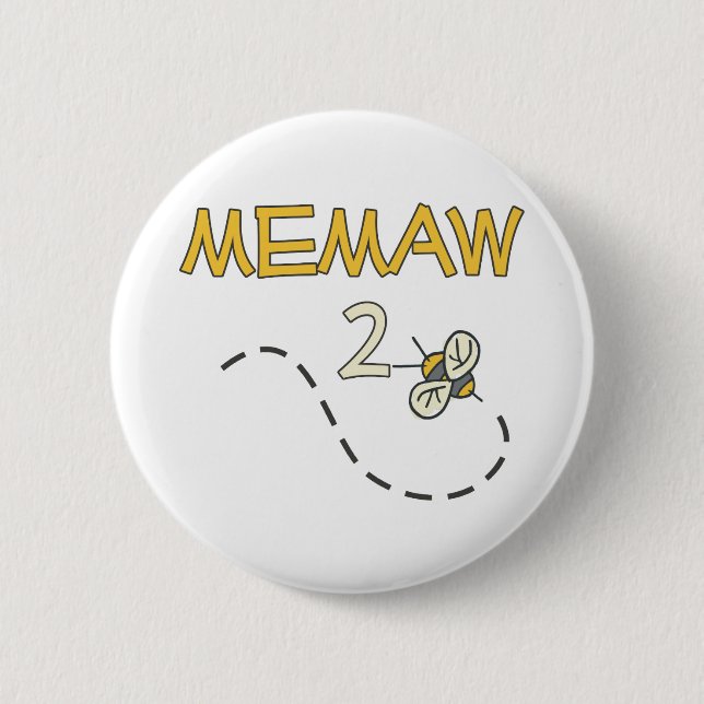 Badge Rond 5 Cm Abeille de Memaw 2 (Devant)