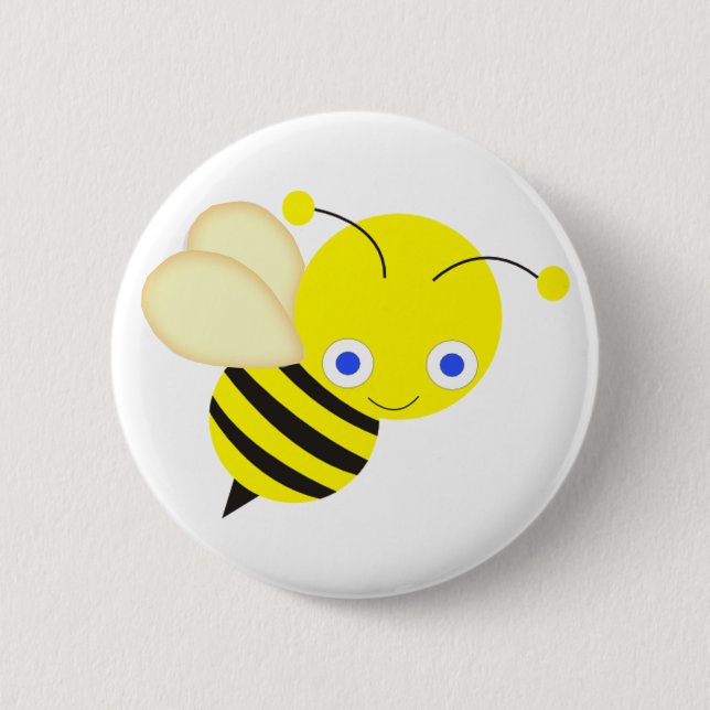 Badge Rond 5 Cm Abeille de miel (Devant)