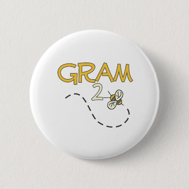Badge Rond 5 Cm Abeille du gramme 2 (Devant)