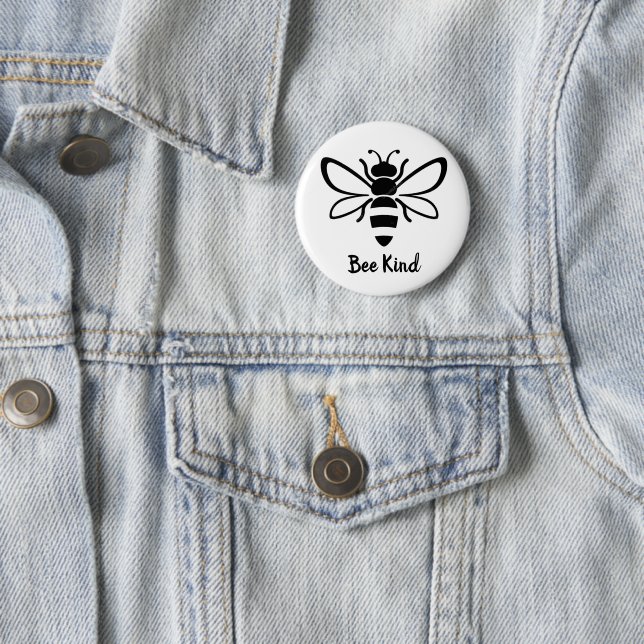 Badge Rond 5 Cm Abeille illustrée (En situation)