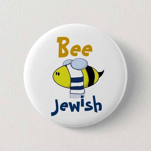 Badge Rond 5 Cm "Abeille juive " (Devant)