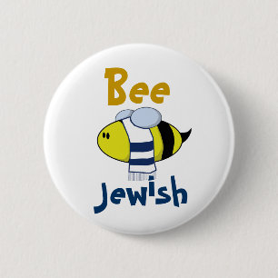 Badge Rond 5 Cm "Abeille juive "