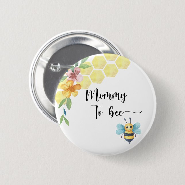 Badge Rond 5 Cm Abeille. Maman abeille (Devant & derrière)