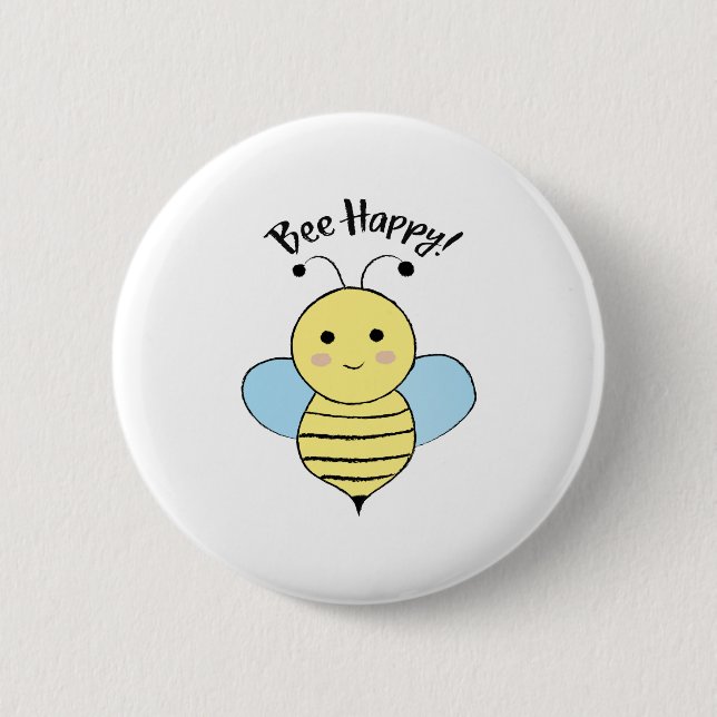 Badge Rond 5 Cm Abeille mignonne (Devant)
