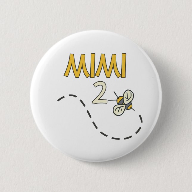 Badge Rond 5 Cm Abeille Mimi 2 (Devant)