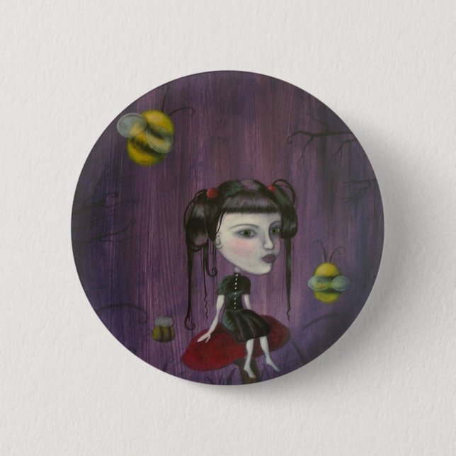 Badge Rond 5 Cm Abeilles (Devant)
