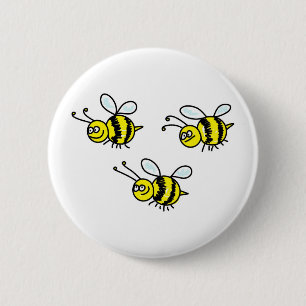 Badge Rond 5 Cm abeilles