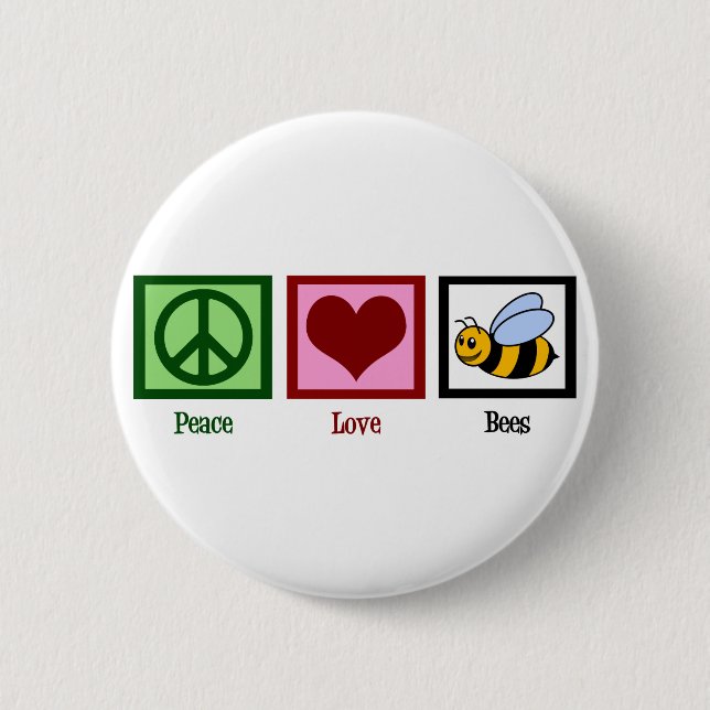 Badge Rond 5 Cm Abeilles de paix (Devant)