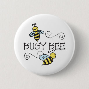 Badge Rond 5 Cm Abeilles occupées