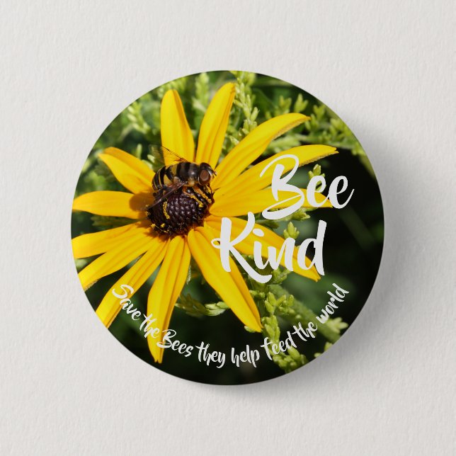 Badge Rond 5 Cm Abeilles sauvent les abeilles (Devant)