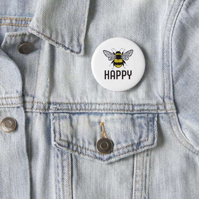 Badge Rond 5 Cm Abey Happy (En situation)