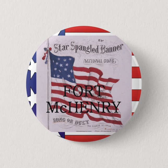 Badge Rond 5 Cm ABH Fort McHenry (Devant)
