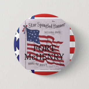 Badge Rond 5 Cm ABH Fort McHenry