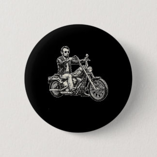 Badge Rond 5 Cm Abraham Abe Lincoln moto américain Biker Usa