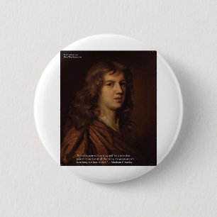 Badge Rond 5 Cm Abraham Crowley "Amour En Vain" Cadeaux de citatio