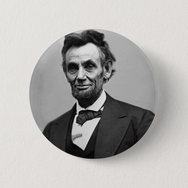 Badge Rond 5 Cm Abraham Lincoln (Devant)