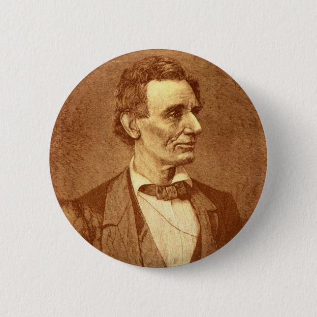 Badge Rond 5 Cm Abraham Lincoln (Devant)