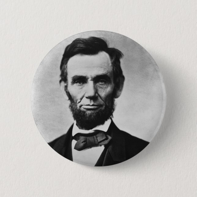 Badge Rond 5 Cm Abraham Lincoln (Devant)