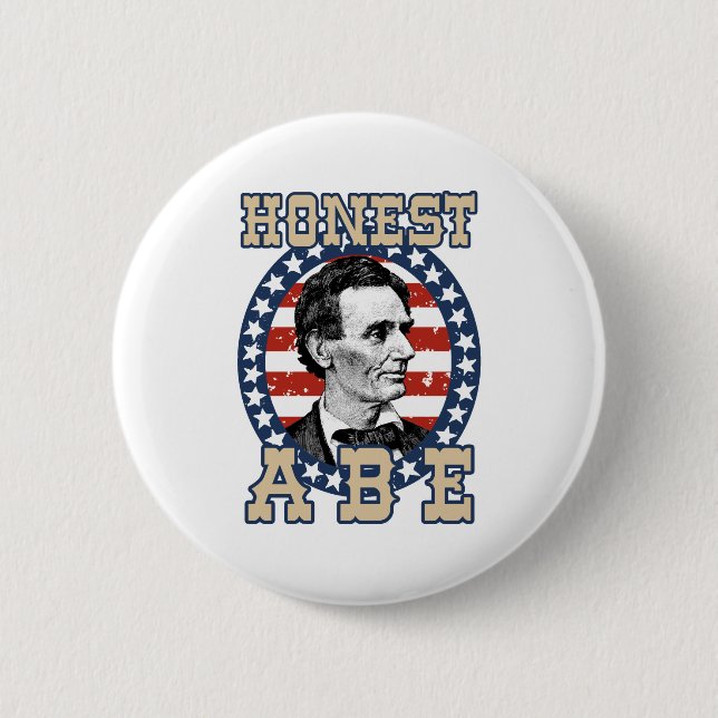 Badge Rond 5 Cm Abraham Lincoln (Devant)