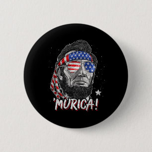 Badge Rond 5 Cm Abraham Lincoln 4 juillet Murica Hommes Femmes Ame