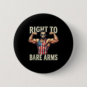 Badge Rond 5 Cm Abraham lincoln droit de porter des bras drôle usa