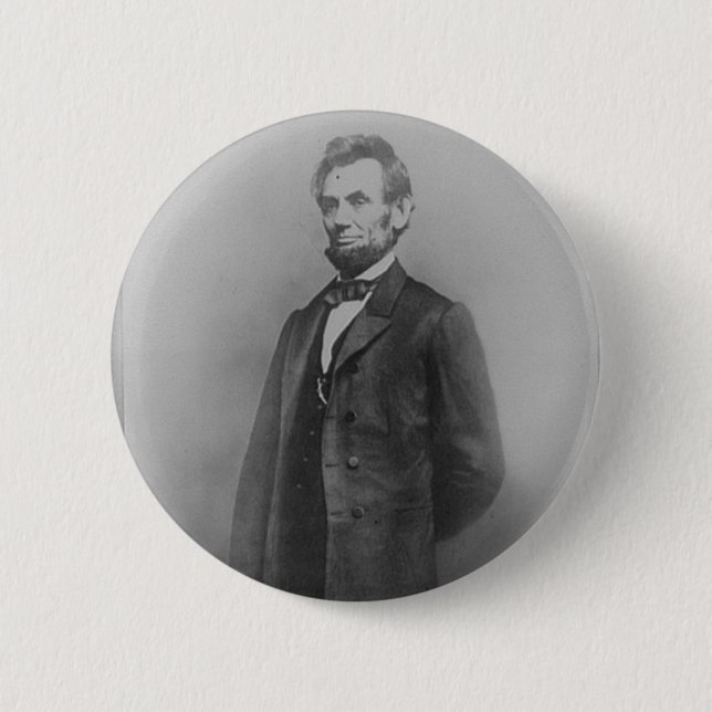 Badge Rond 5 Cm Abraham Lincoln, janvier 1864 (Devant)