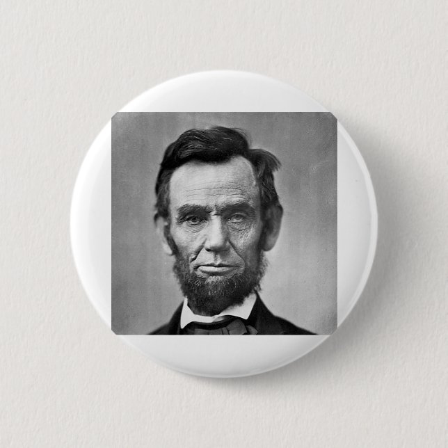 Badge Rond 5 Cm Abraham Lincoln - Président (Devant)