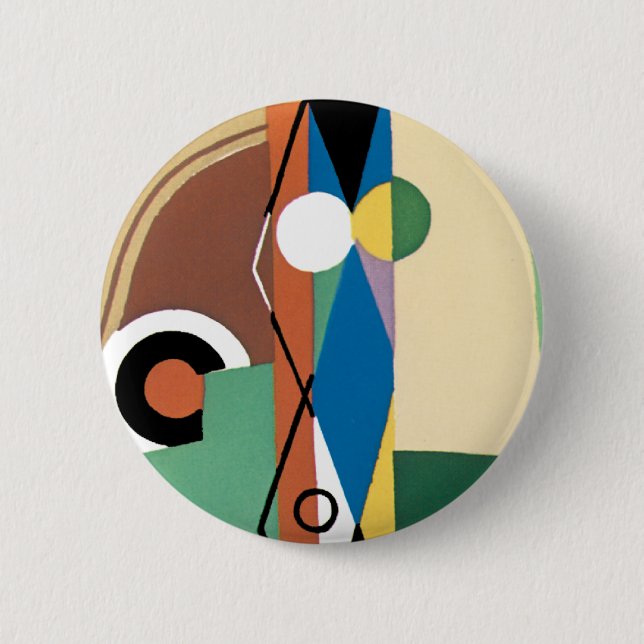 Badge Rond 5 Cm Abrégé sur cubiste (Devant)