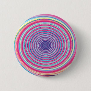 Badge Rond 5 Cm Abstract Colorful TWIRLING SPIRAL OPTICAL ILLUSION