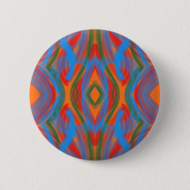 Badge Rond 5 Cm abstrait orange (Devant)