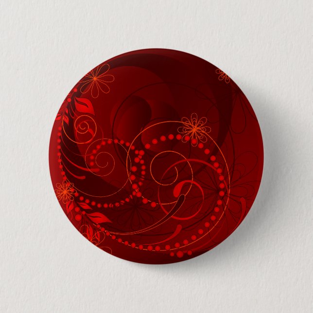 Badge Rond 5 Cm abstrait rouge (Devant)