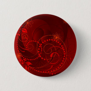 Badge Rond 5 Cm abstrait rouge