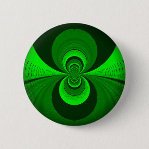 Badge Rond 5 Cm Abstrait vert clair Motif Kaleidoscope Super