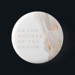 Badge Rond 5 Cm Abstraite Grand-Mère du bouton Groom<br><div class="desc">Ce design romantique et intemporel présente un bouquet floral aux couleurs douces et aux accents botaniques. Tous les aspects de cette conception peuvent être modifiés (police,  taille du texte ou accents floraux déplacés/supprimés) pour répondre à vos besoins. Contactez-moi si vous avez besoin d'aide pour cette conception</div>