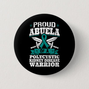 Badge Rond 5 Cm Abuela D'Un Gardien Polykystique De Maladie Du Rei