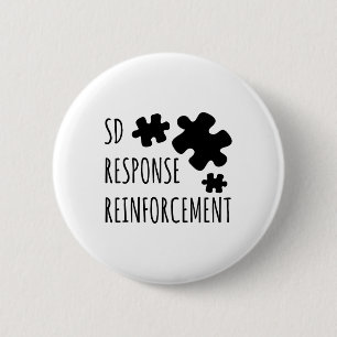 Badge Rond 5 Cm Aby Thérapeute Sd Renforcement Réaction Comporteme