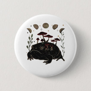 Badge Rond 5 Cm Academia Lune Sorcière Goblincore Esthétique Greno