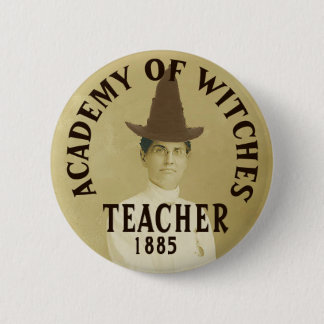 Badge Rond 5 Cm Académie de Pin de professeur de sorcières
