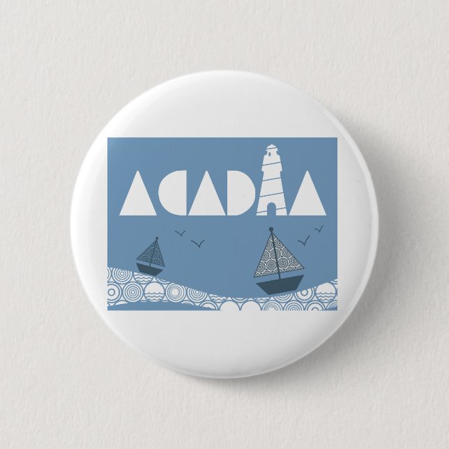 Badge Rond 5 Cm Acadie (Devant)