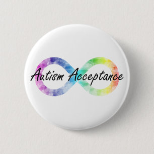 Badge Rond 5 Cm Acceptation de l'autisme